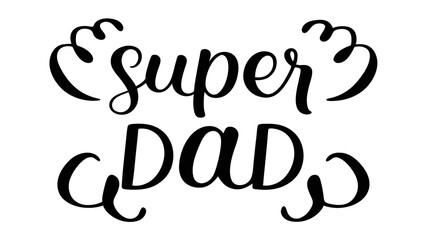 Super dad typograpy