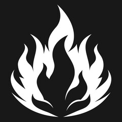 Black silhouette fire flames vector illustration for web and print isolated on a transparent background