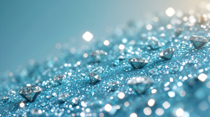 Crushed Diamond Glitter - Sparkling Cosmetic Texture (Pale Blue)