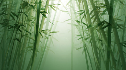 Bamboo Grove in the Morning Sun