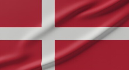 Obraz premium Danish Flag Waving