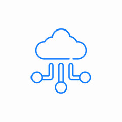 data cloud icon sign vector