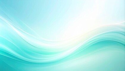 Obraz premium Flowing waves abstract digital art tranquil seascape serene environment soft light calming concept