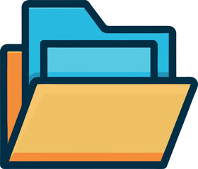 Professional 3D folder symbol featuring clean geometry, bright visuals, and minimalist styling&mdash;perfect for organizational tools or dashboards.