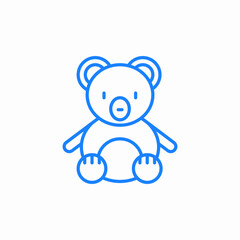 teddy bear icon sign vector