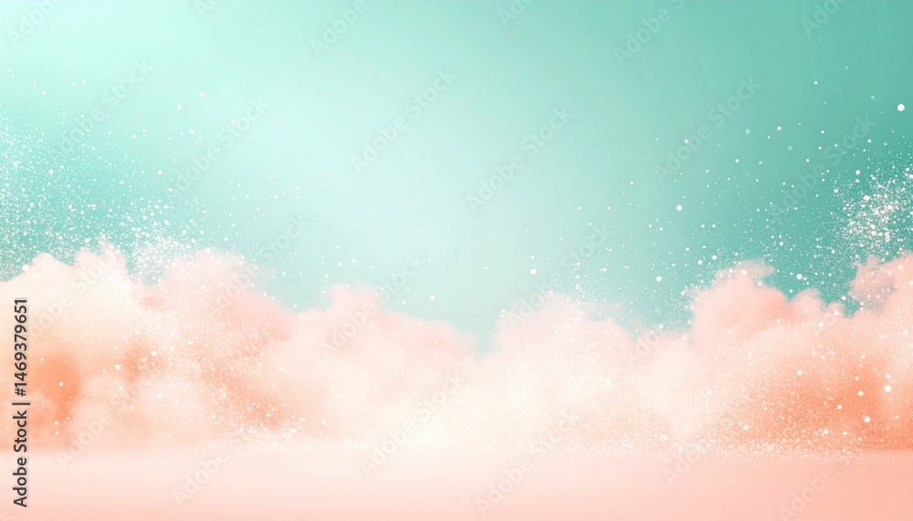 Aufkleber floating dreamy clouds open sky abstract image serene environment soft colors tranquility concept