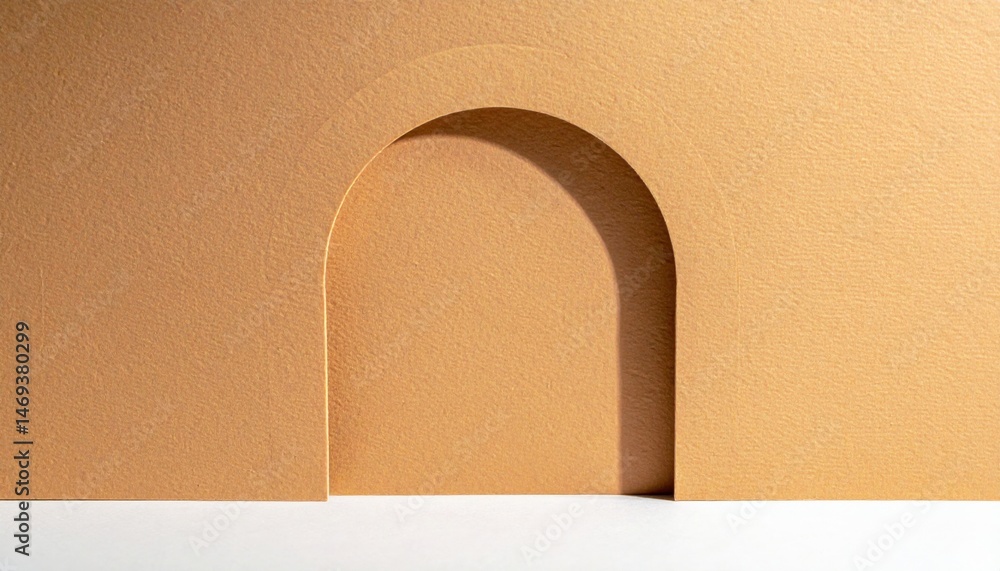 Poster abstract architectural structure displaying minimalist design indoor setting digital art modern envi