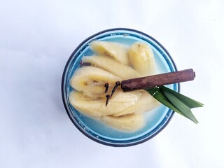 Pangat/boiled banana kepuk fruit compote mixed with kitchen spices