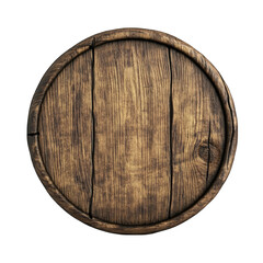 Rustic Wooden Hanging Sign with Greenery, Blank Template isolated on transparent background