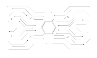 Obraz premium White circuit motherboard with blank CPU in the middle concept. 