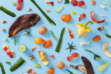 Organic food waste for compost. Sustainable recycling concept