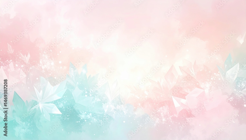 Poster calming abstract art design digital space visual artwork tranquil environment soft color palette ser