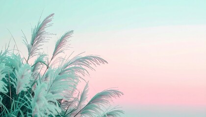 Obraz premium Gentle breeze moving through tall grass at sunrise nature scene tranquil environment serene viewpoint