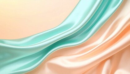 Flowing silk fabrics in soft pastel colors fashion textiles studio setting close-up view elegant design concepts