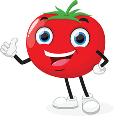 Funny tomato cartoon mascot characters 