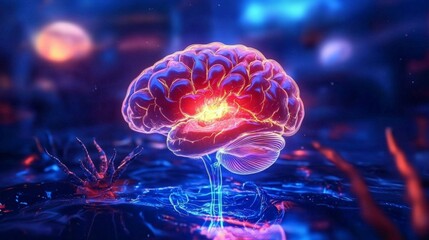 Stunning visual representation of chemical processes occurring in the brain.