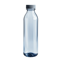 A set of screw-top canteen bottles with metallic detailing in close-up view, isolated on a transparent background
