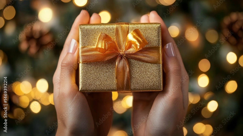 Poster emphasizing warmth and generosity, the image captures a moment of giving.