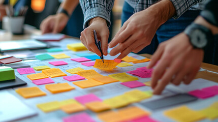 Fototapeta premium Business plan with technology integration strategy, Business plan, techforward planning 