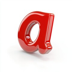 Red lowercase letter a isolated on white background