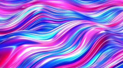Obraz premium Experience the fluidity of holographic molten plastic in this vibrant design.