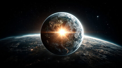 Large  planet in space