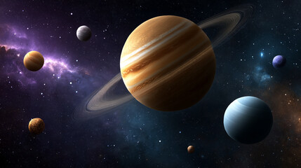 Large  planet in space