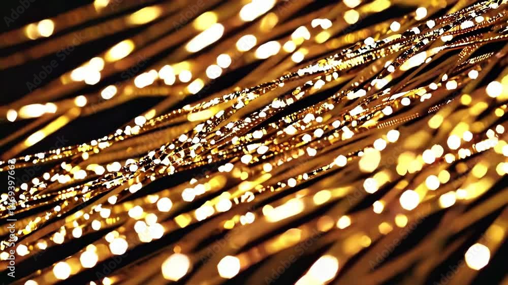 Poster vibrant golden light trails form mesmerizing abstract patterns on dark background