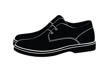 Silhouette art illustration a pair of desert boots with crepe soles.eps