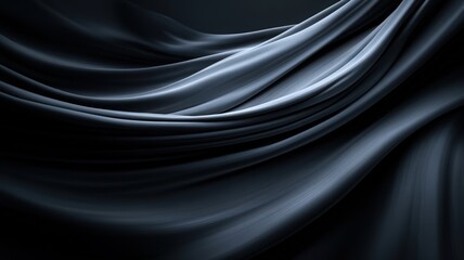 Fototapeta premium Draped Dark Blue Fabric with Subtle Texture and Dramatic Lighting