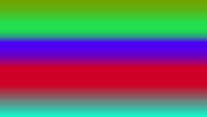 Horizontal gradient stripes in vivid green, blue, red, and teal hues