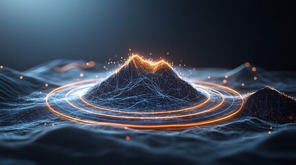 Abstract mountain data visualization
