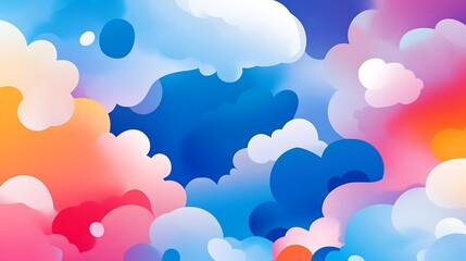 Colorful Cloudscape Abstract Background.