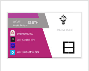 "Modern Minimalist Business Card Template – Clean Corporate Design in AI Format"