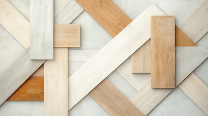 Abstract wood paneling design