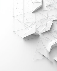 Clean white tech background with faint geometric links and dotted paths forming an abstract network design 