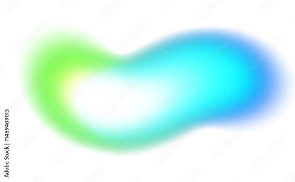 Poster abstract glowing color gradients shape effect on transparent background. vibrant multicolored blurre