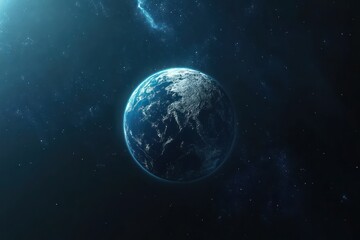 Obraz premium Earth in space starry night