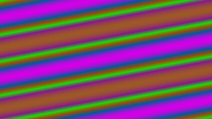 Diagonal stripes of vibrant, iridescent hues on a brown background