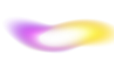 Abstract glowing color gradients shape effect on transparent background. Vibrant multicolored blurred gradient shaped effect background used for graphics use. Glowing neon colors effect, grungy.