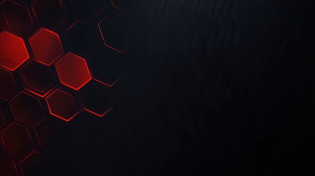 Glowing red hexagon pattern