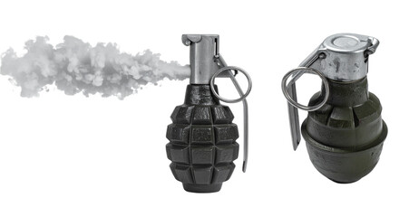 hand grenade isolated on white