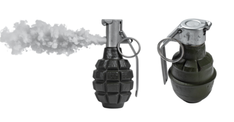 hand grenade isolated on white