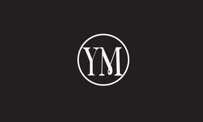 YM, MY , Y , M , Abstract Letters Logo Monogram	