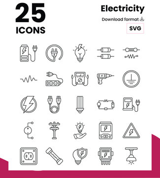 Electricity Icon Pack (EPS)