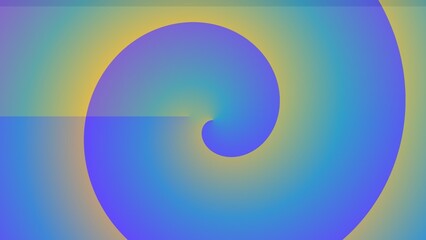 Gradient spiral in blue, purple, and yellow hues