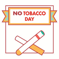    No tobacco day vector illustration.
