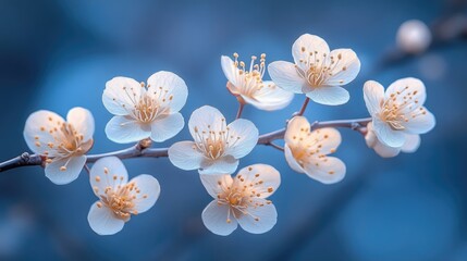 Delicate springtime blossoms in soft focus.