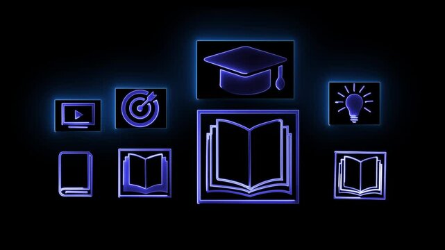 E-library and E-learning Concept, Person using laptop with virtual E-Book icons for online knowledge Base, Digital library, Access electronic books on Internet. Course education. Webinar technology.