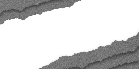 Torn Grey Fabric Textile Edge Frame Isolated on Transparent Background